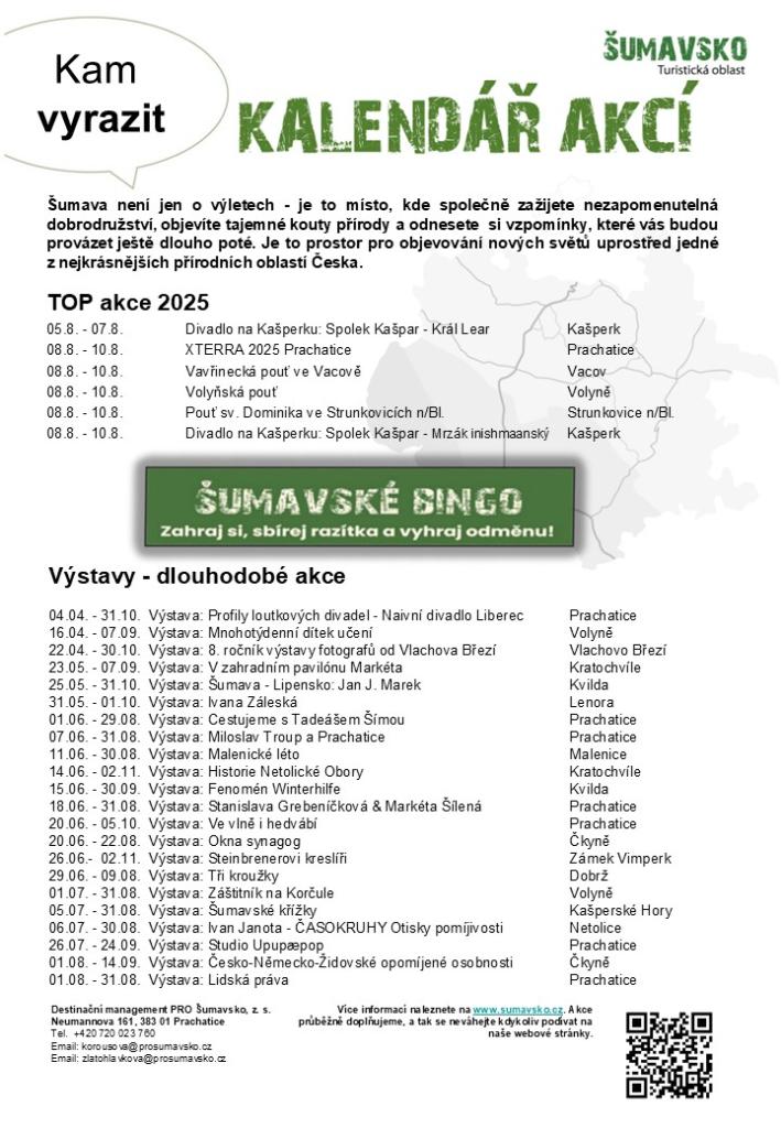 Kalendář akcí pro&nbsp;32. týden 2025