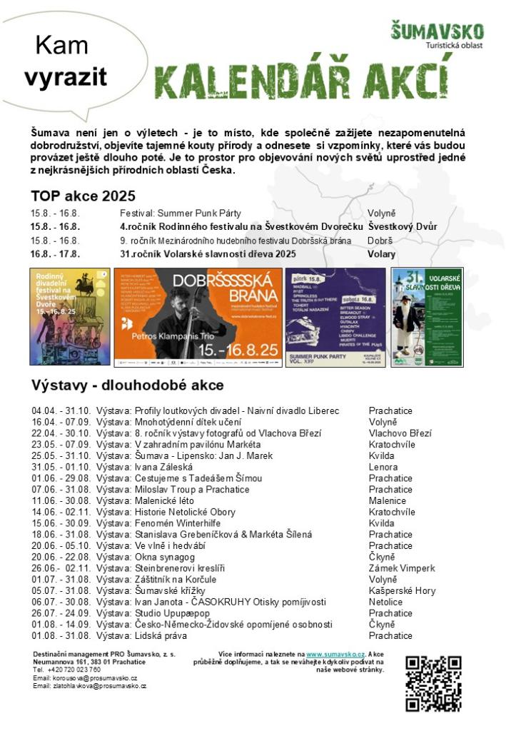 Kalendář akcí pro&nbsp;33. týden 2025