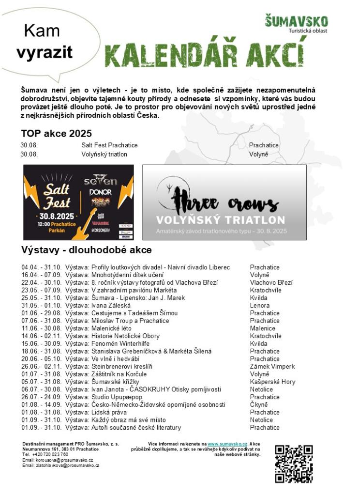 Kalendář akcí pro&nbsp;35. týden 2025