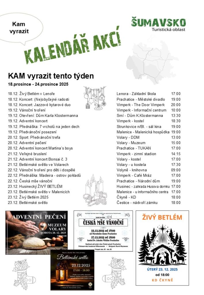 Kalendář akcí pro&nbsp;51 týden 2025