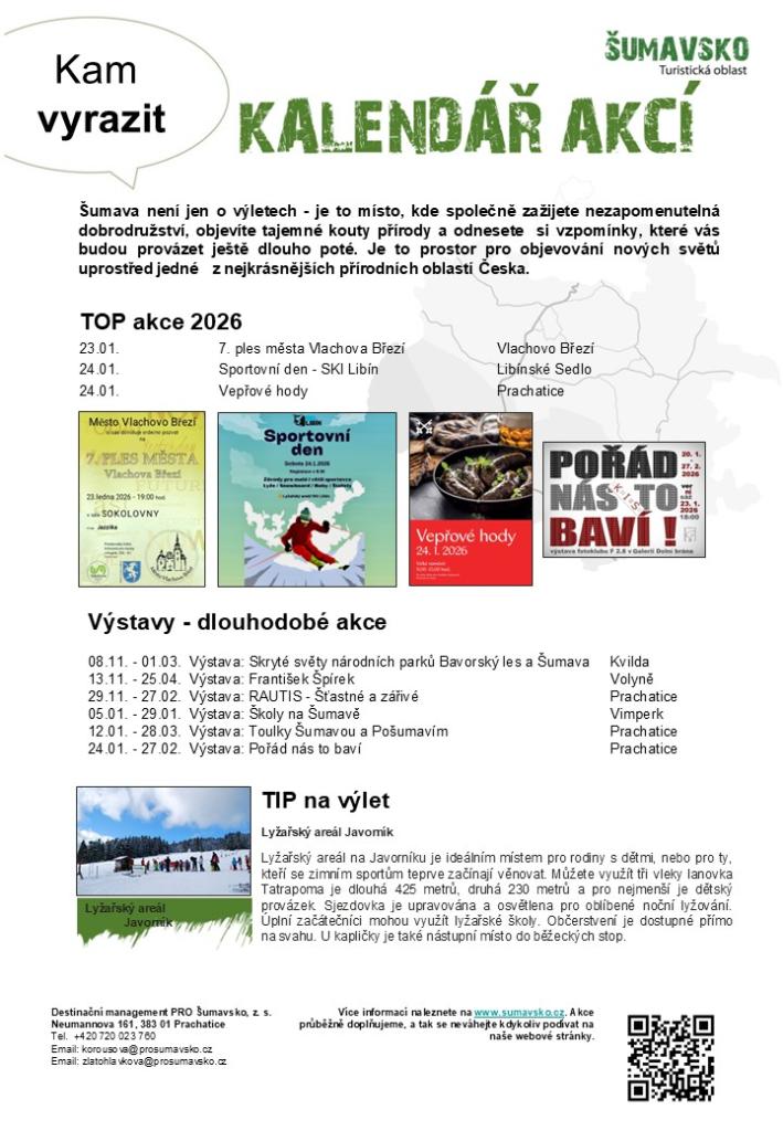 Kalendář akcí pro&nbsp;4. týden 2026