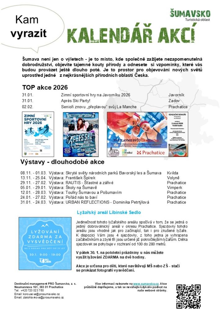 Kalendář akcí pro&nbsp;5. týden 2026