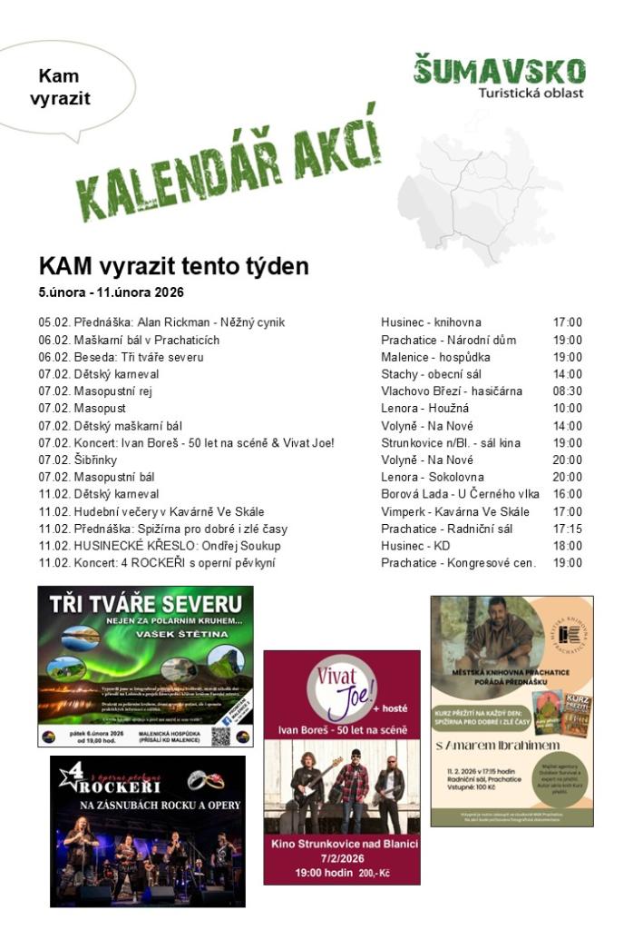 Kalendář akcí pro&nbsp;6. týden 2026