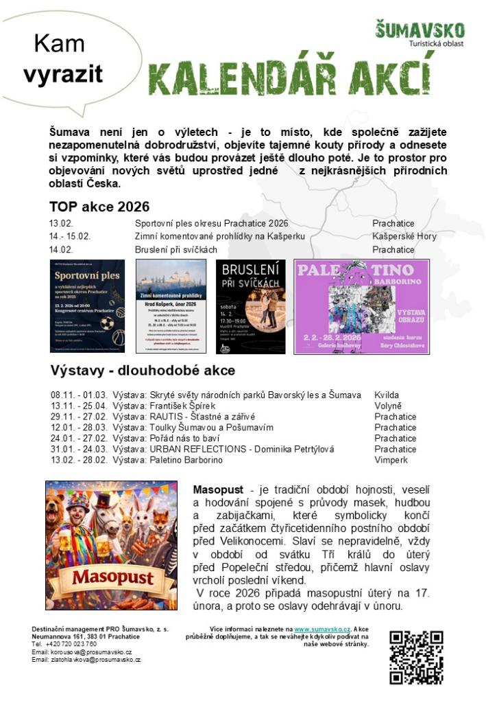 Kalendář akcí pro&nbsp;7. týden 2026