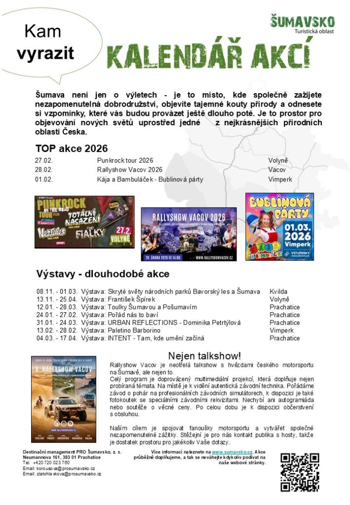 Kalendář akcí pro 8. týden 2026