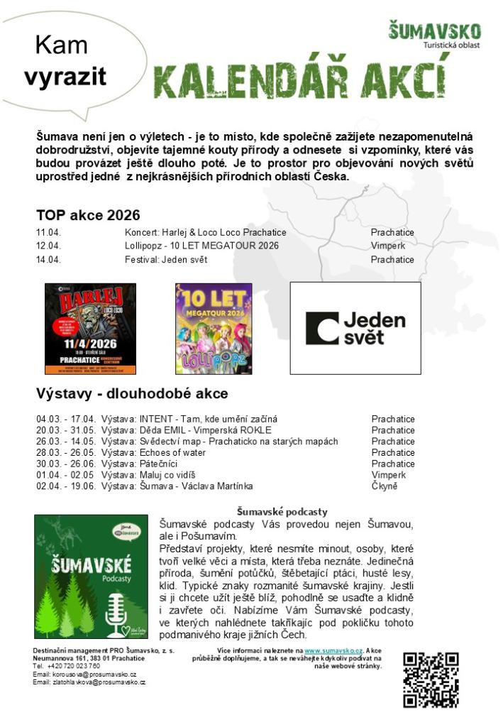Kalendář akcí pro&nbsp;15. týden 2026