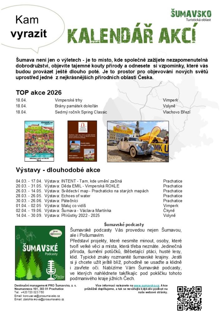 Kalendář akcí pro&nbsp;16. týden 2026