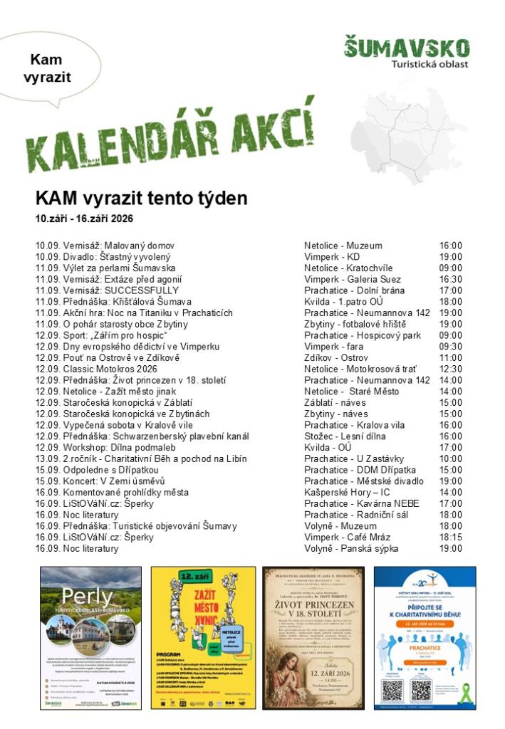 Kalendář akcí pro&nbsp;37. týden 2026