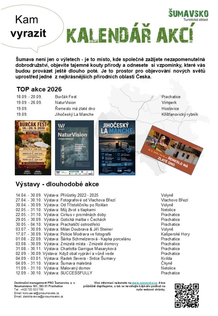 Kalendář akcí pro&nbsp;38. týden 2026