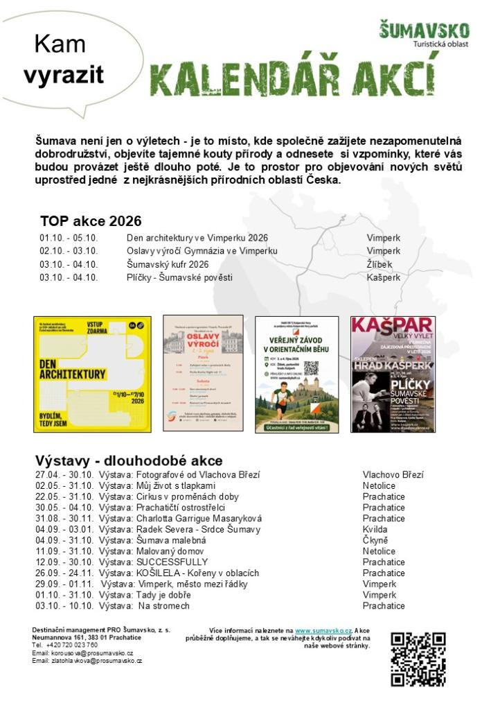Kalendář akcí pro&nbsp;40. týden 2026