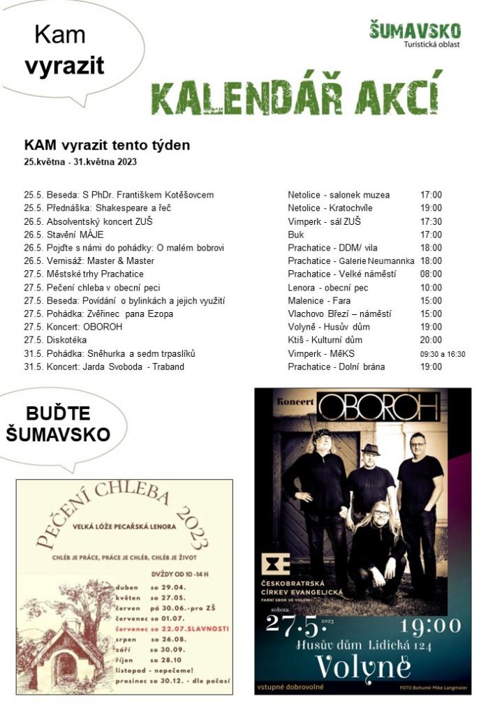 Kalendář akcí 21. týden 2023