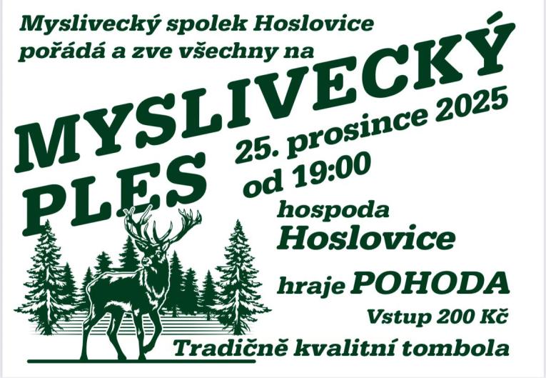 Myslivecký ples - Hoslovice