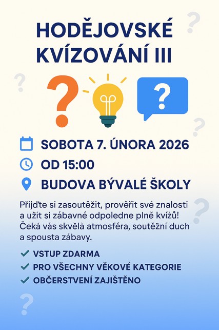 HODĚJOVSKÉ KVÍZOVANÍ III