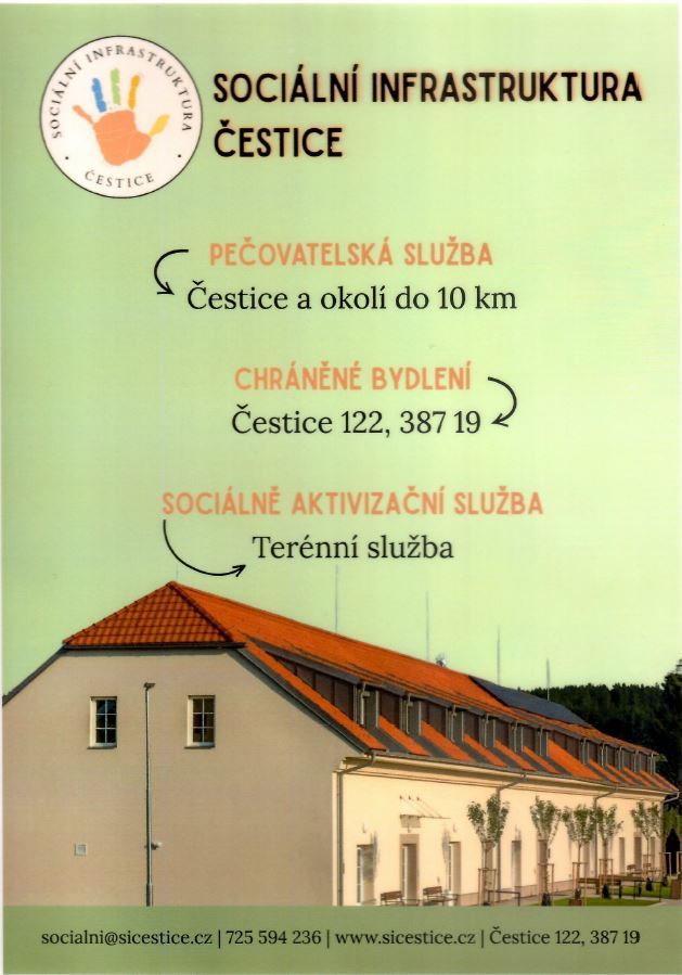 Sociální infrastruktura Čestice je tu pro Vás...